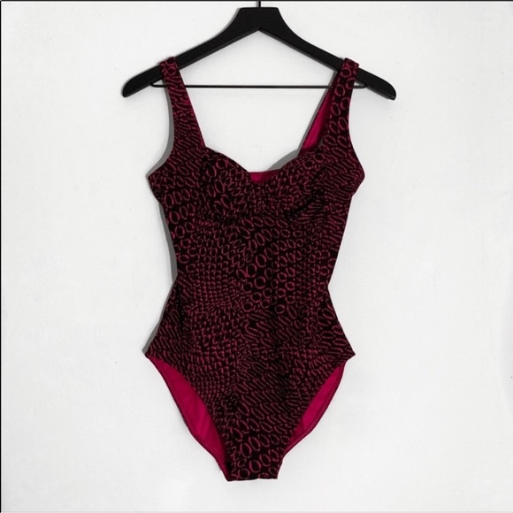 Calvin Klein Other - Calvin Klein Black & Red One Piece Swimsuit